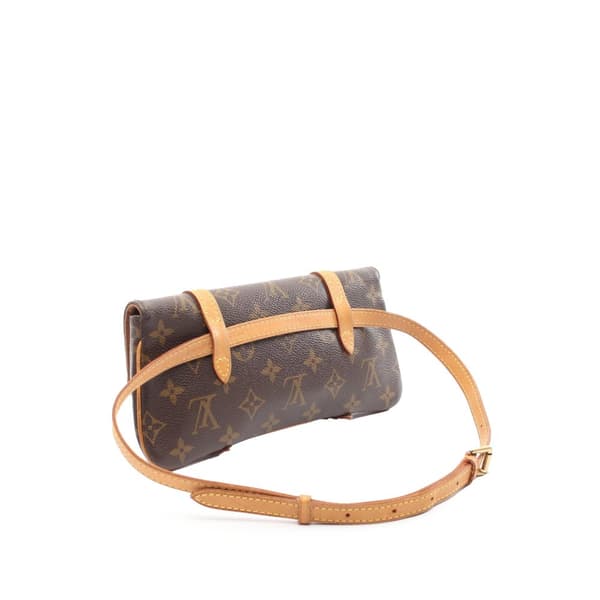 Pre-owned Louis Vuitton Monogram Pochette Marelle PM Brown