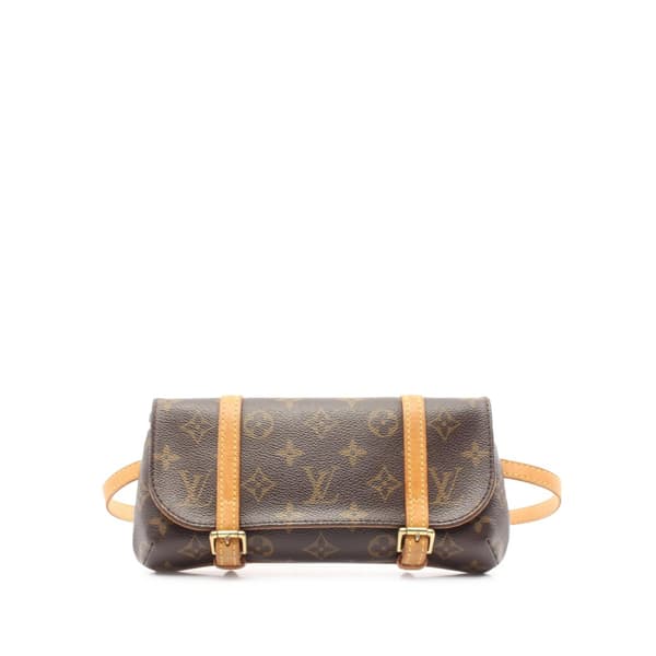 Pre-owned Louis Vuitton Monogram Pochette Marelle PM Brown