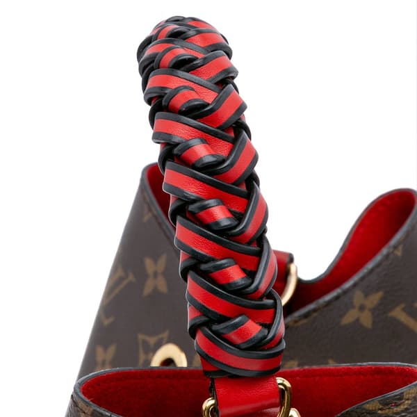 Pre-owned Louis Vuitton Monogram Braided Neonoe MM Brown
