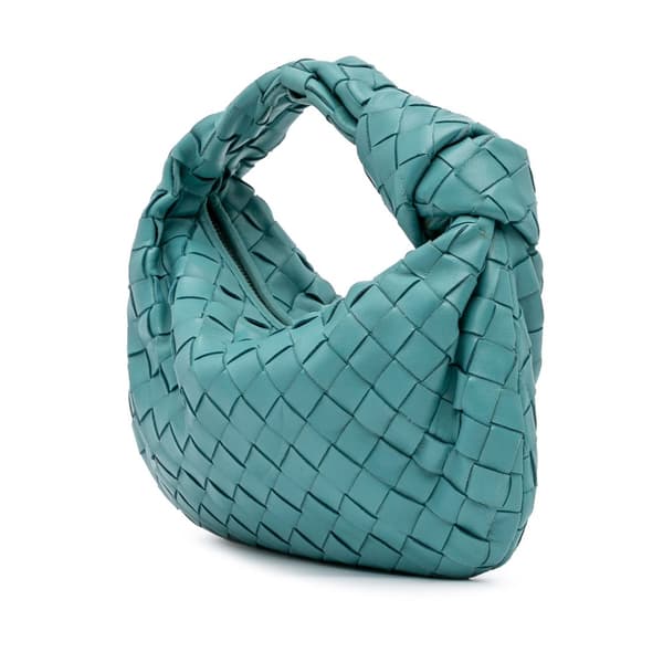 Pre-owned Bottega Veneta Mini Nappa Intrecciato Jodie Blue