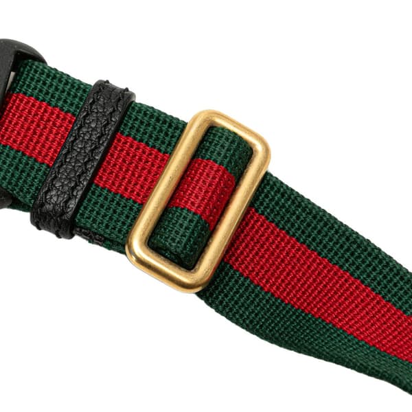 Pre-owned Gucci Grained Calfskin Logo Belt Bag Black