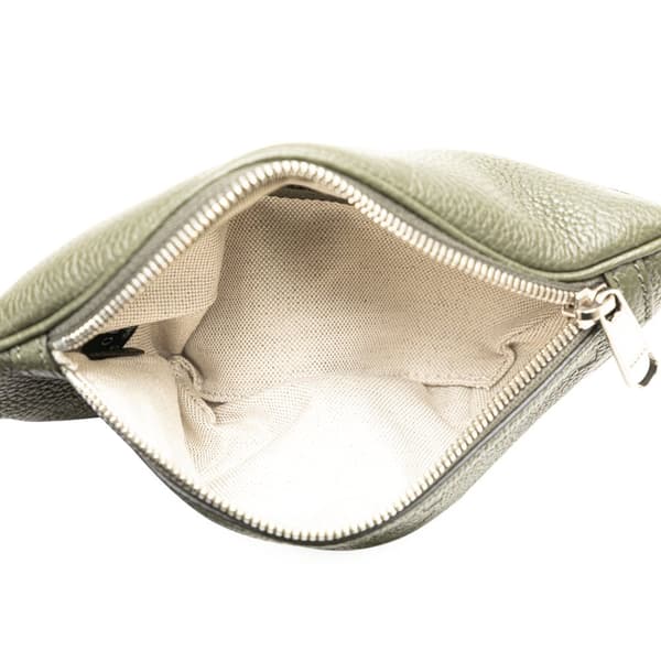 Pre-owned Gucci Small Leather Jumbo GG Belt Bag Green