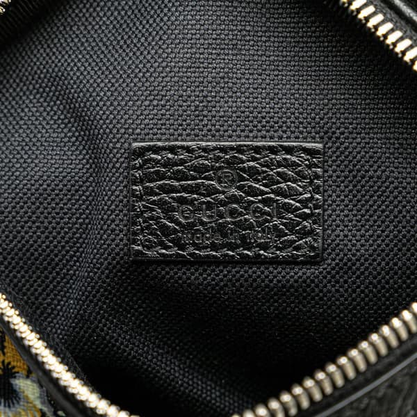 Pre-owned Gucci GG Supreme Tiger Belt Bag Black