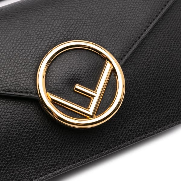 Pre-owned Fendi Vitello Cruise F is Fendi Envelope Belt Bag Black