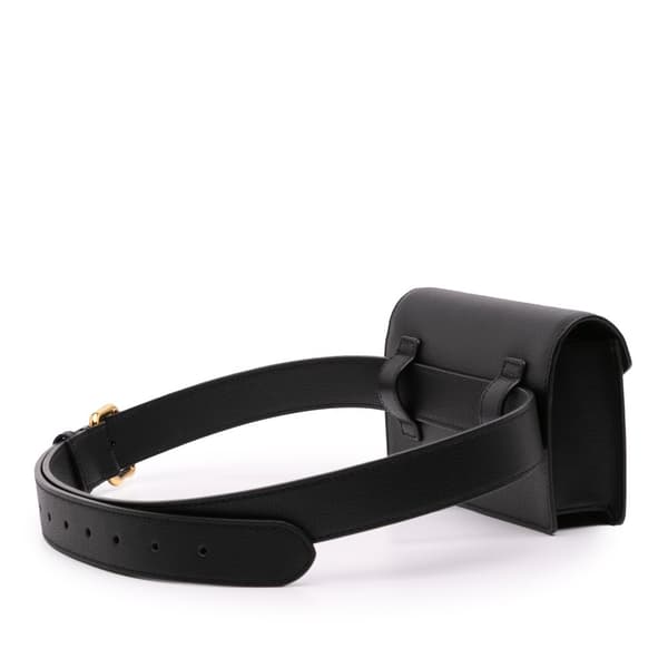 Pre-owned Fendi Vitello Cruise F is Fendi Envelope Belt Bag Black