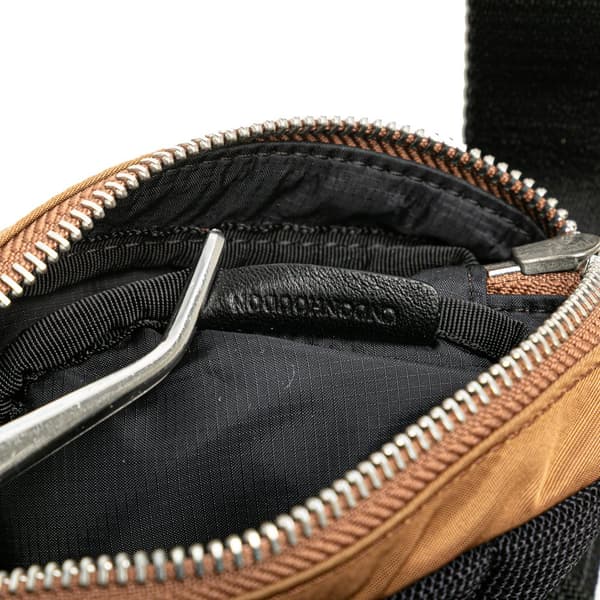 Pre-owned Burberry Nylon Logo Cannon Belt Bag Brown