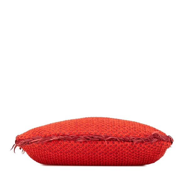 Pre-owned Bottega Veneta Small Quilted Nappa and Distressed Silk Veneta Hobo Red
