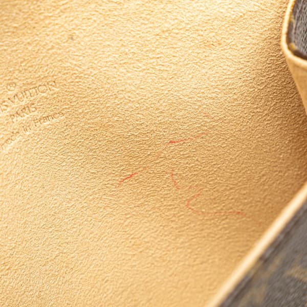 Pre-owned Louis Vuitton Monogram Pochette Florentine Brown
