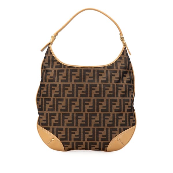 Pre-owned Fendi Zucca Canvas Hobo Brown