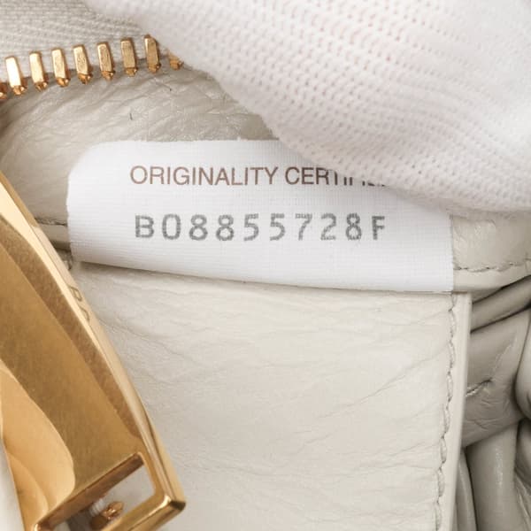 Pre-owned Bottega Veneta Foulard Intrecciato Calfskin Banana Hobo White