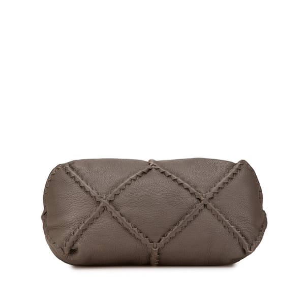 Pre-owned Bottega Veneta Large Washed Cervo Deerskin Hobo Brown