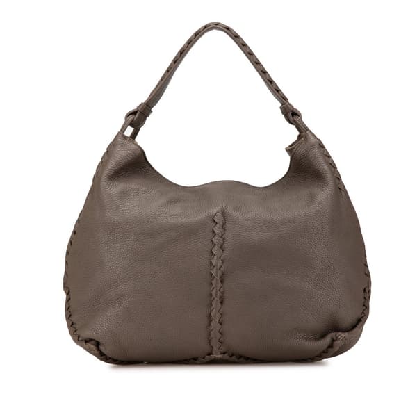 Pre-owned Bottega Veneta Large Washed Cervo Deerskin Hobo Brown