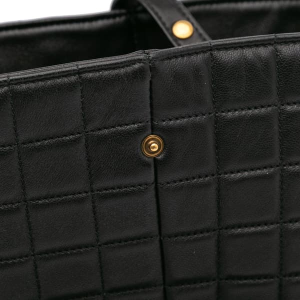Pre-owned Saint Laurent Medium Lambskin Cecile Bucket Bag Black