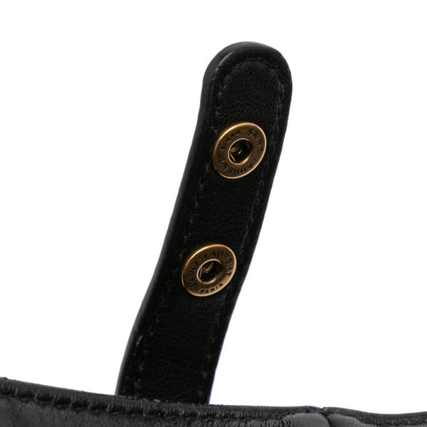 Pre-owned Saint Laurent Medium Lambskin Cecile Bucket Bag Black