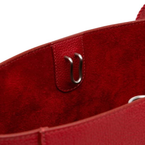 Pre-owned Celine Small Leather Seau Sangle Bucket Bag Red