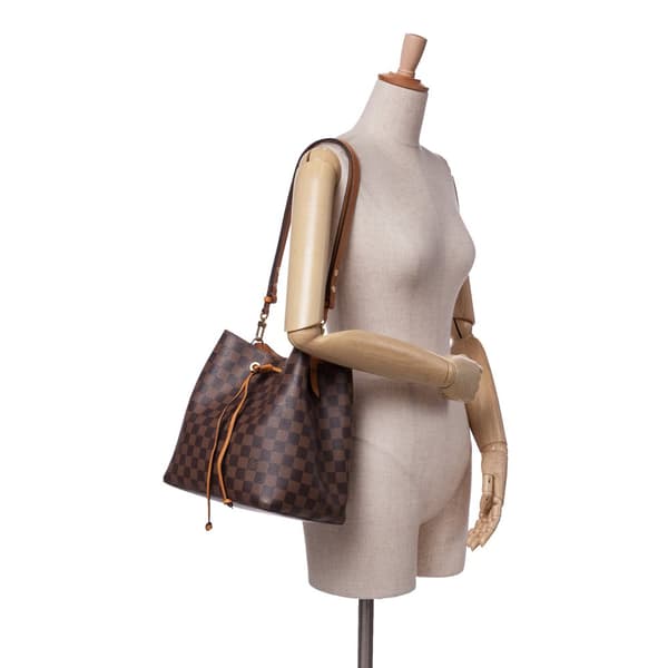 Pre-owned Louis Vuitton Damier Ebene Neonoe MM Brown