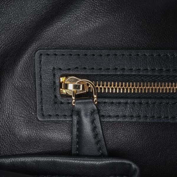 Pre-owned The Row Leather North South Allie Shoulder Bag Black