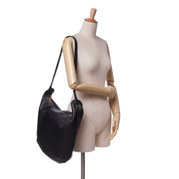Pre-owned The Row Leather North South Allie Shoulder Bag Black