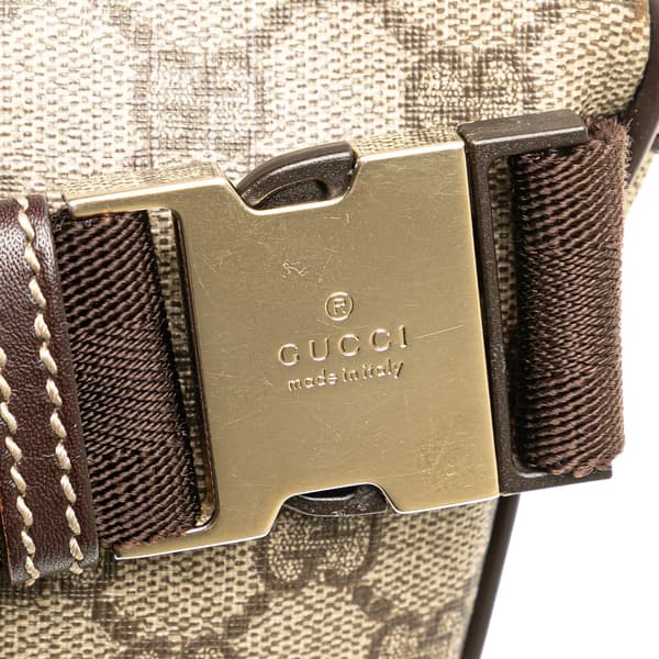 Pre-owned Gucci GG Supreme Belt Bag Brown