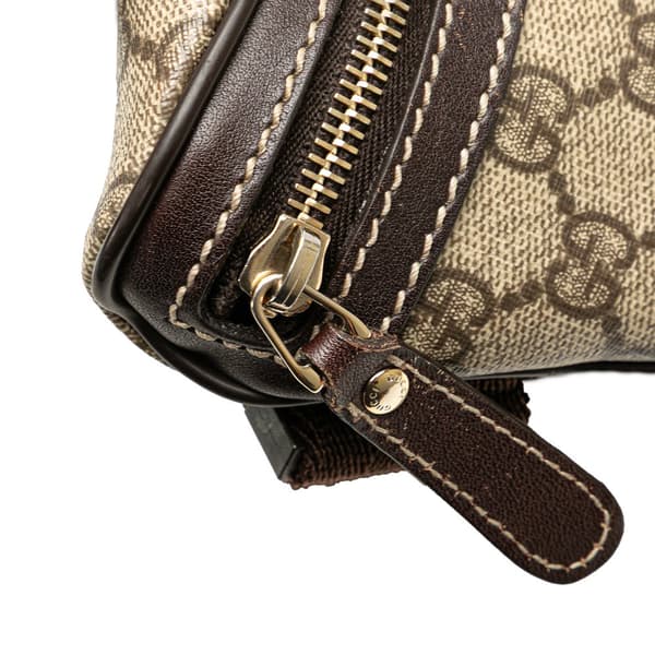 Pre-owned Gucci GG Supreme Belt Bag Brown