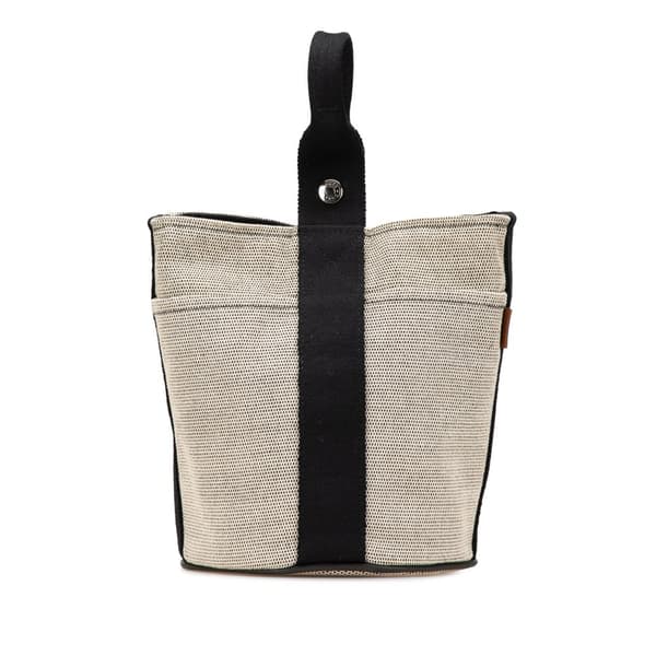 Pre-owned Hermès Toile Saxo PM Gray