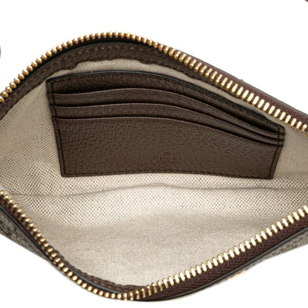 Pre-owned Gucci Mini GG Supreme Blondie Belt Bag Brown