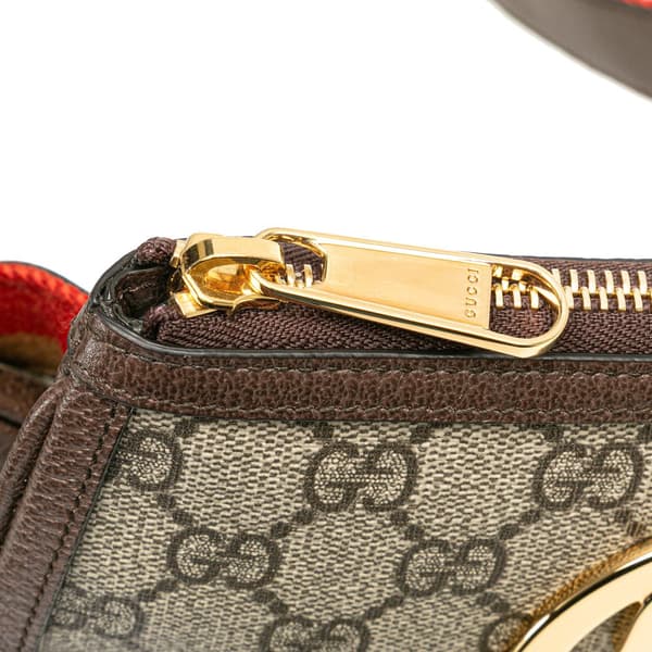 Pre-owned Gucci Mini GG Supreme Blondie Belt Bag Brown