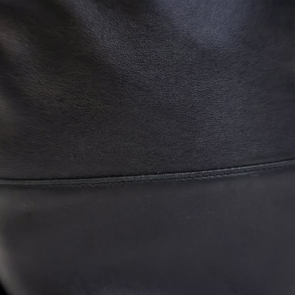 Pre-owned Saint Laurent Lambskin Harlem Drawstring Bucket Bag Black