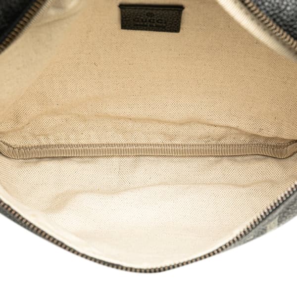 Pre-owned Gucci Grained Calfskin Logo Belt Bag Black