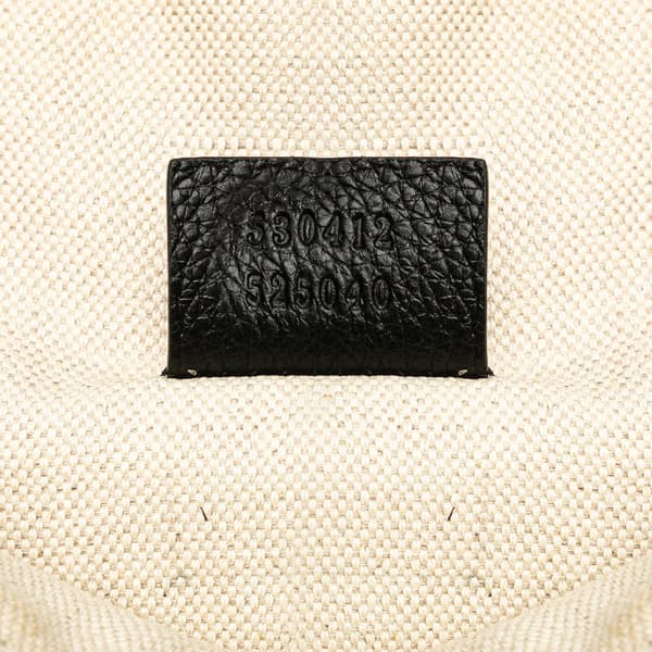 Pre-owned Gucci Grained Calfskin Logo Belt Bag Black