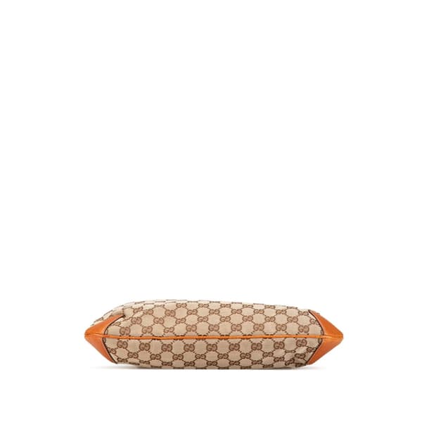 Pre-owned Gucci GG Canvas Horsebit Creole Hobo Bag Brown