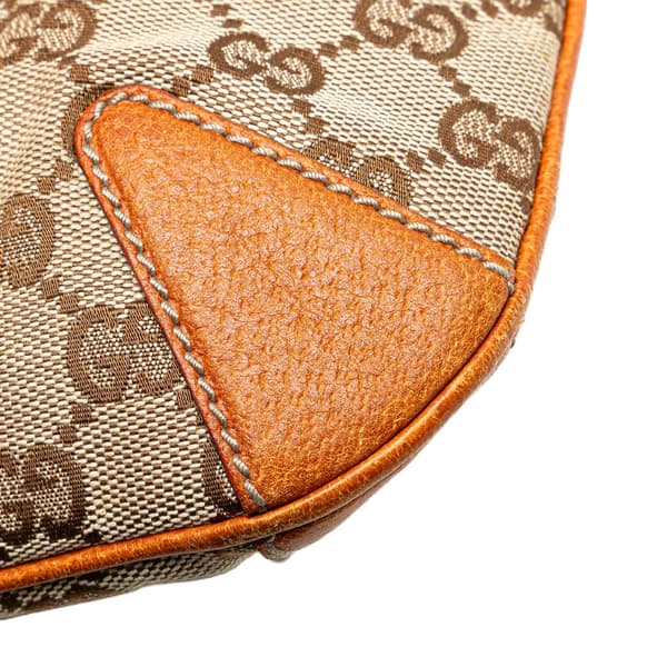 Pre-owned Gucci GG Canvas Horsebit Creole Hobo Bag Brown