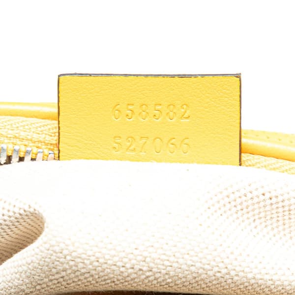 Pre-owned Gucci GG Embossed Belt Bag Yellow