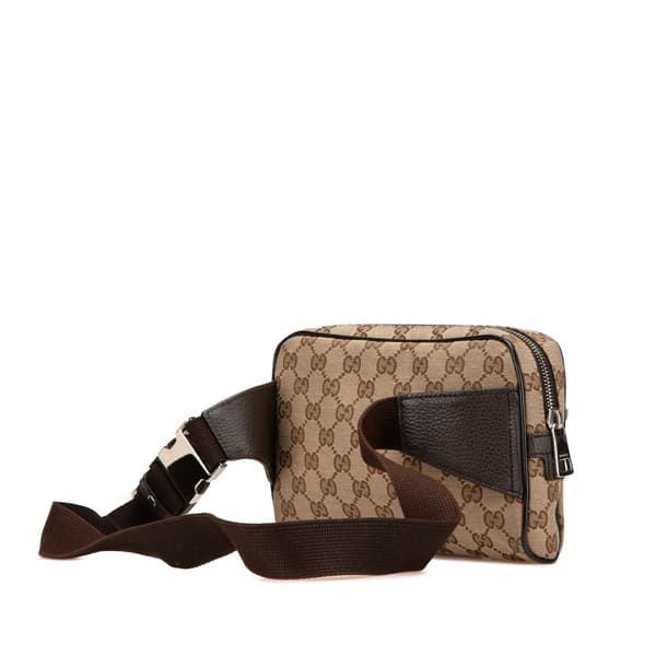 Pre-owned Gucci GG Canvas Belt Bag Brown