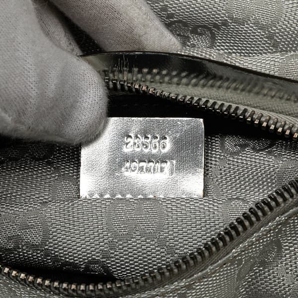 Pre-owned Gucci GG Canvas Web Double Pocket Belt Bag Silver