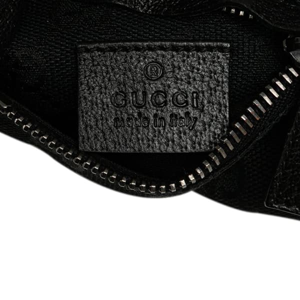 Pre-owned Gucci GG Canvas Double Pocket Belt Bag Black