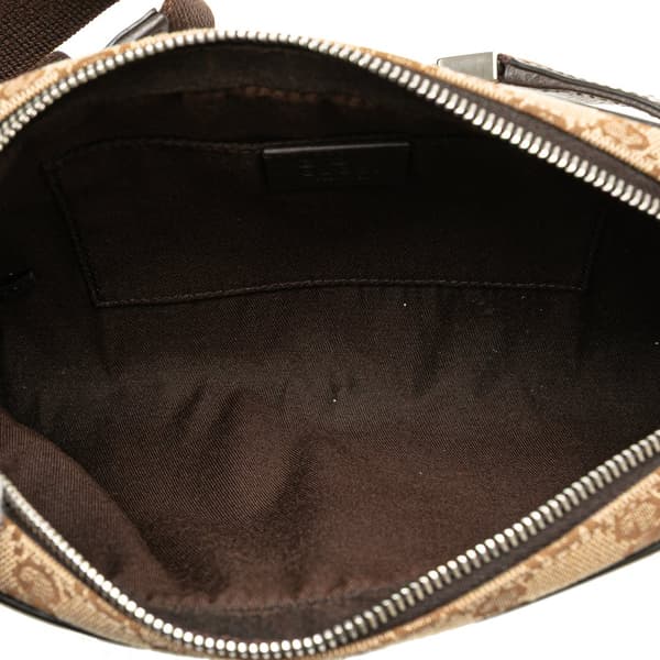 Pre-owned Gucci GG Canvas Belt Bag Brown
