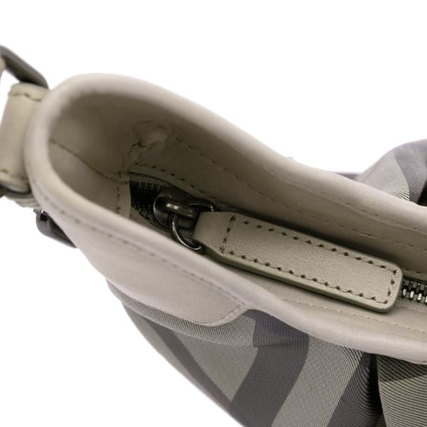 Pre-owned Burberry Smoked Check Coated Canvas Brooklyn Hobo Brown