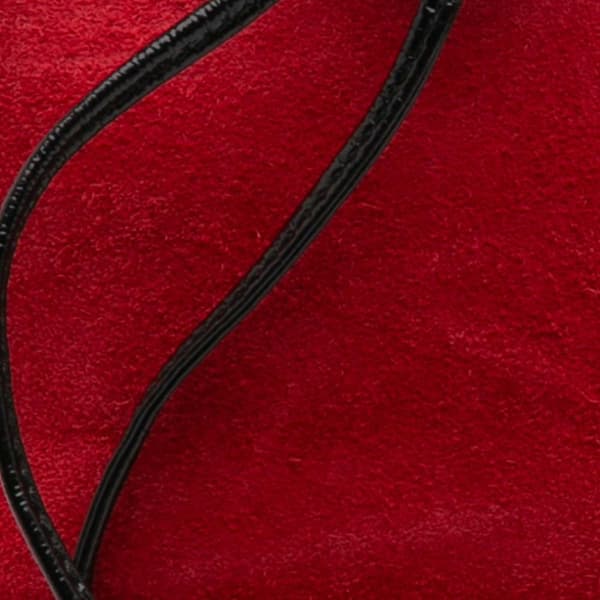 Pre-owned Gucci Mini Suede and Patent Web Ophidia Bucket Bag Red