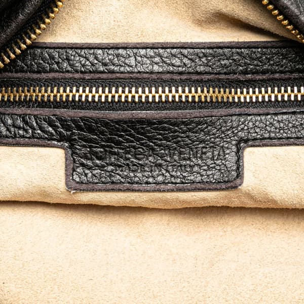 Pre-owned Bottega Veneta Small Leather Veneta Hobo Black