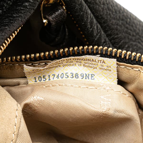 Pre-owned Bottega Veneta Small Leather Veneta Hobo Black