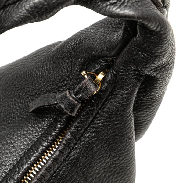 Pre-owned Bottega Veneta Small Leather Veneta Hobo Black