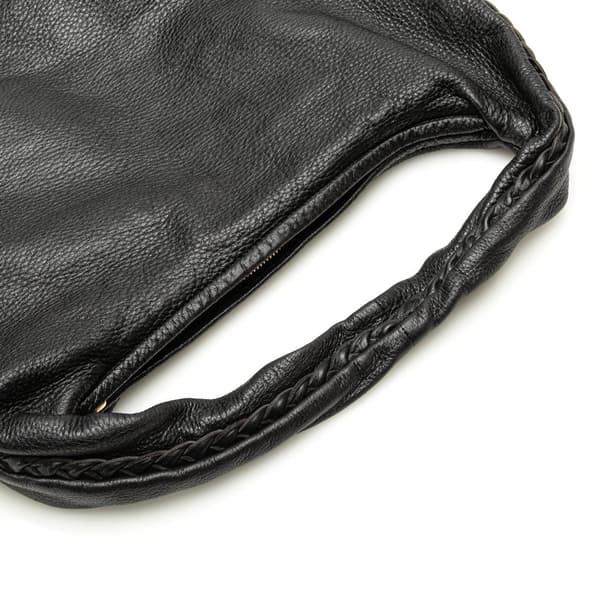 Pre-owned Bottega Veneta Small Leather Veneta Hobo Black