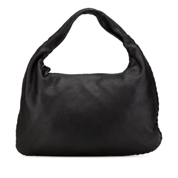 Pre-owned Bottega Veneta Small Leather Veneta Hobo Black