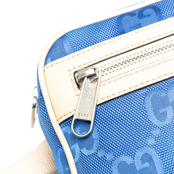 Pre-owned Gucci GG Nylon Off The Grid Belt Bag Blue