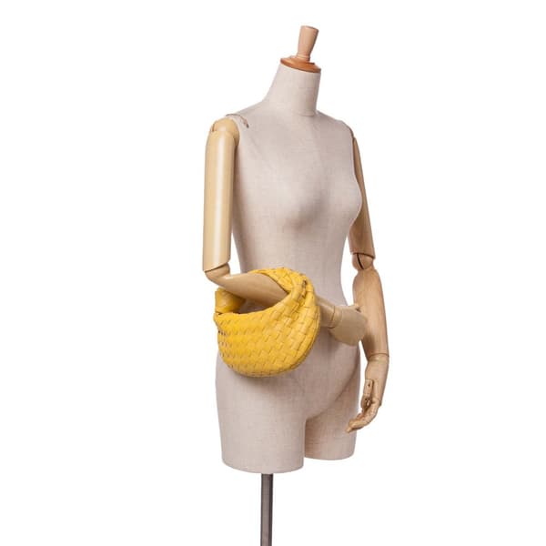 Pre-owned Bottega Veneta Mini Nappa Intrecciato Jodie Yellow