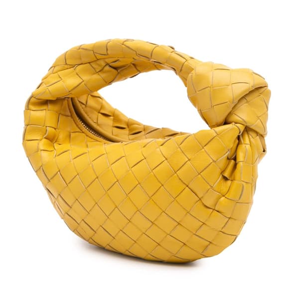 Pre-owned Bottega Veneta Mini Nappa Intrecciato Jodie Yellow