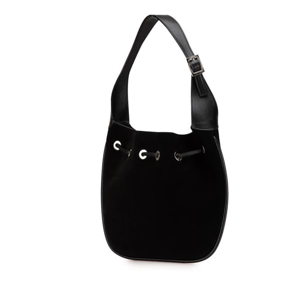 Pre-owned Gucci Suede Hobo Black