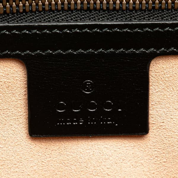 Pre-owned Gucci GG Marmont Square Leather Matelasse Belt Bag Black