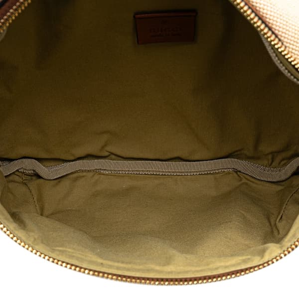 Pre-owned Gucci Canvas Web Belt Bag Brown
